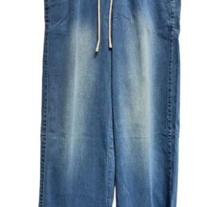 Blue Denim Wide Pants