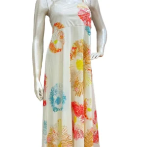 Ivory Floral Printed Maxi Dress