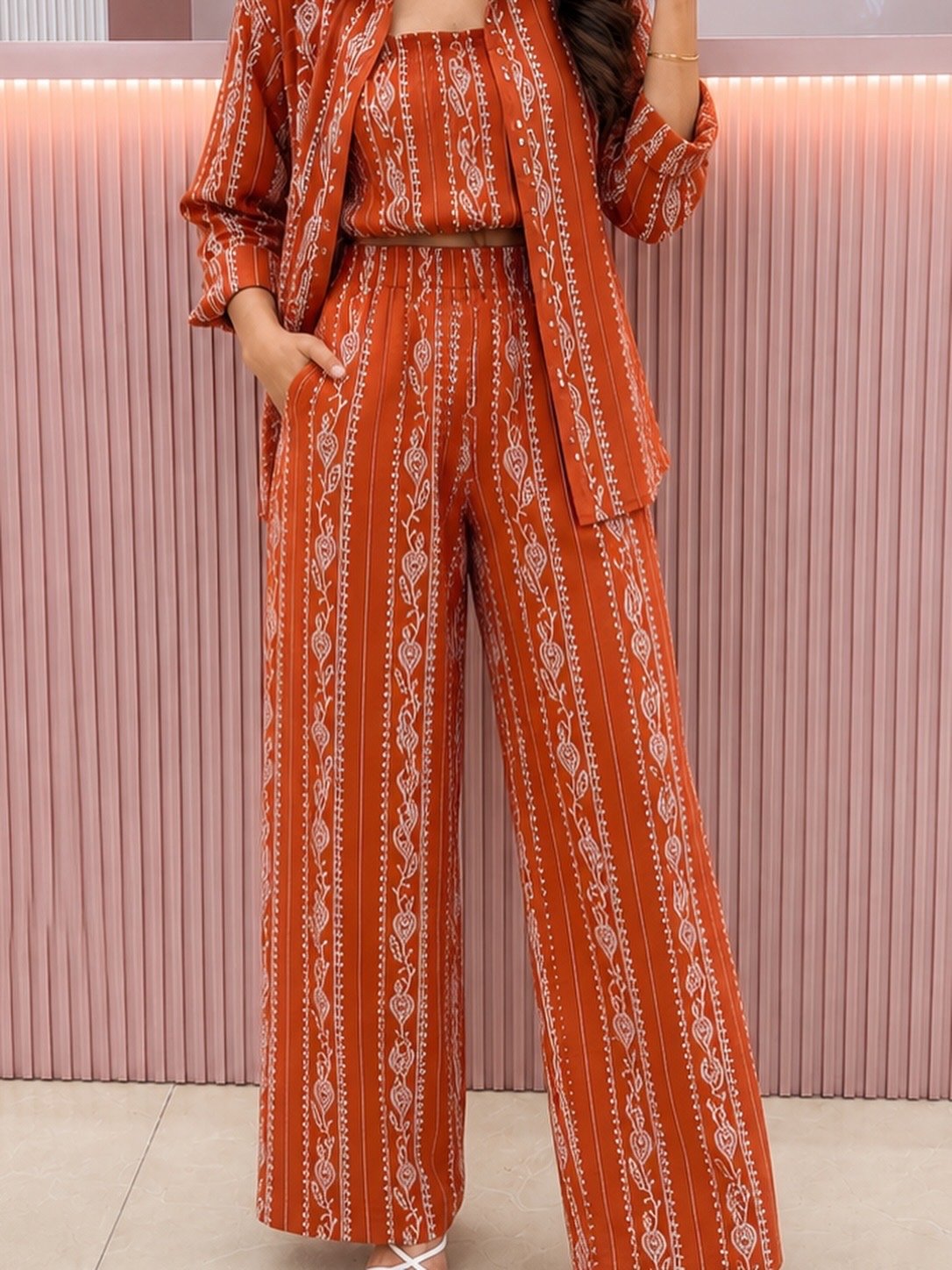 stylish 3-piece printed co-ord set - Image 2