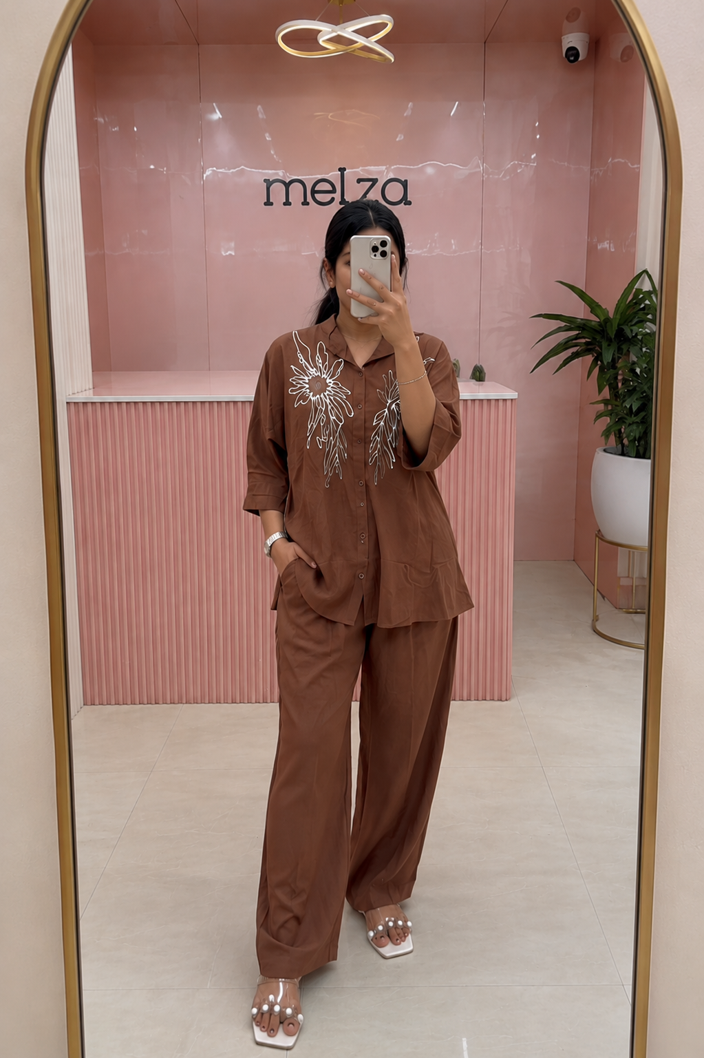 floral embroidered co-ord set - Image 2