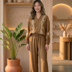Embroidered Relaxed Co-ord Set